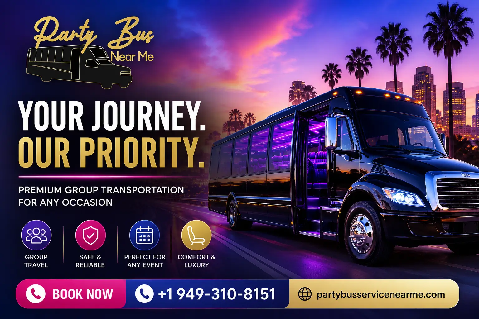 Orange County Party Bus | Premium Group Transportation